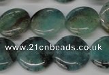 CAQ621 15.5 inches 16mm flat round aquamarine gemstone beads