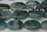 CAQ628 15.5 inches 10*14mm oval aquamarine gemstone beads