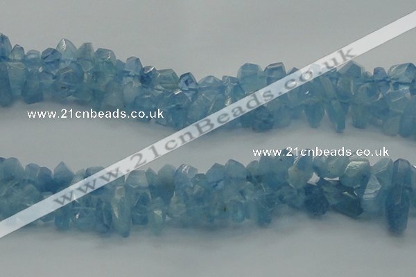 CAQ63 15.5 inches 8*10mm natural aquamarine chips beads