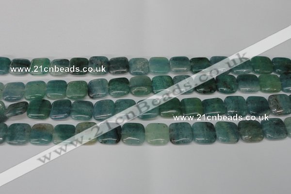 CAQ637 15.5 inches 12*12mm square aquamarine gemstone beads