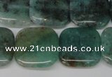 CAQ640 15.5 inches 18*18mm square aquamarine gemstone beads