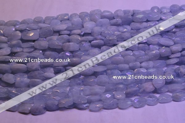 CAQ651 15.5 inches 8*12mm - 10*14mm faceted freeform aquamarine beads