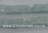 CAQ66 15.5 inches 8*8mm cube natural aquamarine beads wholesale