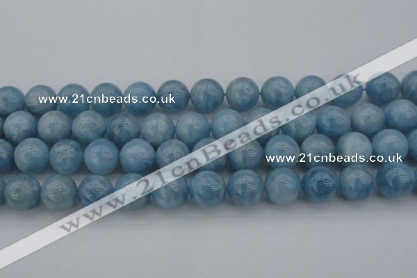 CAQ705 15.5 inches 14mm round natural aquamarine beads wholesale