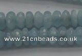 CAQ75 15.5 inches 3*7mm faceted rondelle A grade aquamarine beads