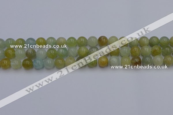 CAQ753 15.5 inches 10mm round aquamarine beads wholesale