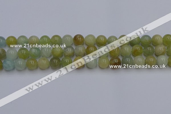 CAQ754 15.5 inches 12mm round aquamarine beads wholesale