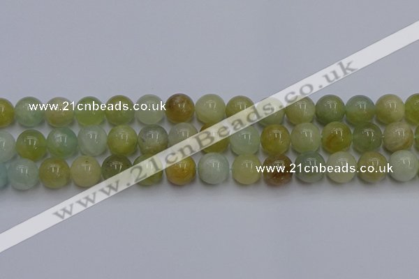 CAQ755 15.5 inches 14mm round aquamarine beads wholesale