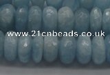 CAQ76 15.5 inches 5*9mm faceted rondelle A grade aquamarine beads