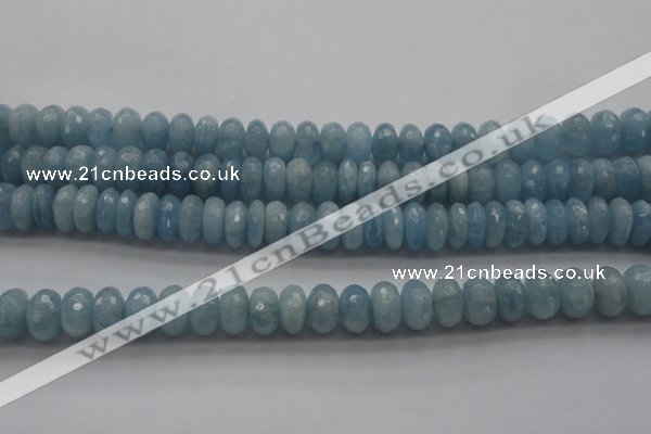 CAQ76 15.5 inches 5*9mm faceted rondelle A grade aquamarine beads