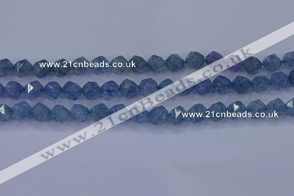 CAQ774 15.5 inches 12mm faceted nuggets imitation aquamarine beads