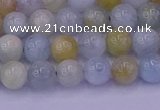 CAQ781 15.5 inches 6mm round natural aquamarine beads