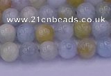 CAQ781 15.5 inches 6mm round natural aquamarine beads