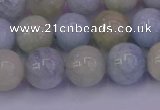 CAQ783 15.5 inches 10mm round natural aquamarine beads