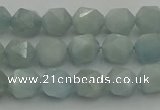 CAQ796 15.5 inches 6mm faceted nuggets aquamarine gemstone beads