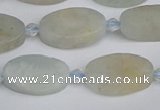 CAQ801 15.5 inches 10*16mm oval aquamarine gemstone beads