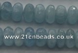 CAQ82 15.5 inches 5*9mm faceted rondelle AA grade aquamarine beads