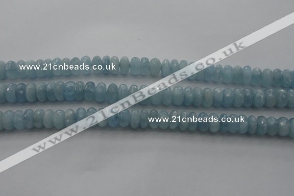 CAQ82 15.5 inches 5*9mm faceted rondelle AA grade aquamarine beads