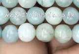 CAQ841 15.5 inches 6mm round aquamarine beads wholesale