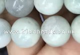 CAQ844 15.5 inches 12mm round aquamarine beads wholesale
