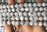 CAQ854 15.5 inches 8mm faceted nuggets aquamarine beads wholesale