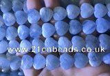 CAQ860 15.5 inches 13*14mm faceted heart aquamarine beads