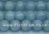 CAQ865 15.5 inches 6mm round aquamarine gemstone beads wholesale