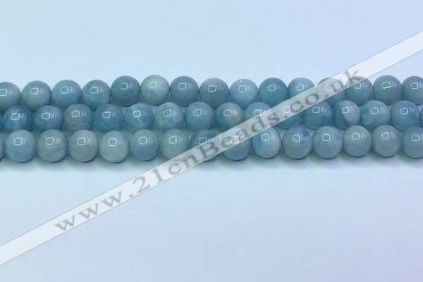 CAQ866 15.5 inches 8mm round aquamarine gemstone beads wholesale