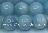 CAQ867 15.5 inches 10mm round aquamarine gemstone beads wholesale