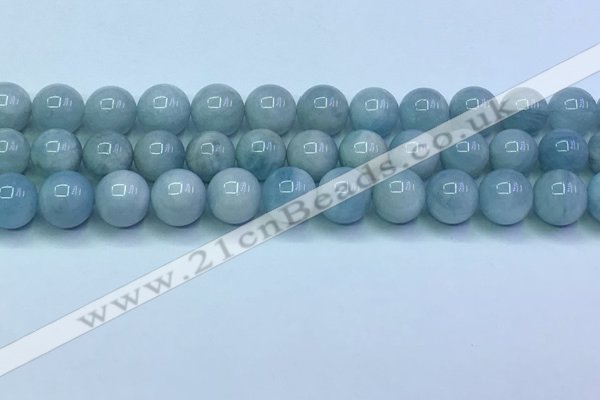 CAQ868 15.5 inches 12mm round aquamarine gemstone beads wholesale