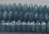 CAQ87 15.5 inches 4*9mm faceted rondelle AA grade aquamarine beads