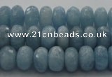 CAQ88 15.5 inches 5*9mm faceted rondelle AA grade aquamarine beads