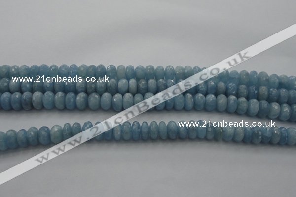 CAQ88 15.5 inches 5*9mm faceted rondelle AA grade aquamarine beads