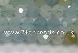 CAQ881 15.5 inches 3.5mm faceted round tiny aquamarine beads