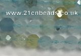 CAQ882 15.5 inches 3.5mm faceted round tiny aquamarine beads