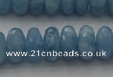 CAQ89 15.5 inches 5*11mm faceted rondelle AA grade aquamarine beads