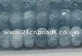 CAQ891 15.5 inches 4*7mm faceted rondelle aquamarine beads