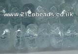 CAQ893 15.5 inches 5*9mm - 5*10mm faceted rondelle aquamarine beads