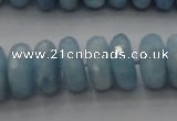 CAQ90 15.5 inches 6*13mm faceted rondelle AA grade aquamarine beads