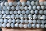 CAQ902 15.5 inches 8mm faceted round aquamarine beads