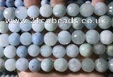 CAQ904 15.5 inches 12mm faceted round aquamarine beads