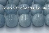 CAQ906 15.5 inches 6mm round aquamarine gemstone beads