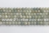 CAQ912 15.5 inches 8mm faceted round aquamarine beads wholesale