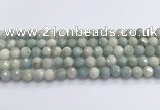 CAQ913 15.5 inches 10mm faceted round aquamarine beads wholesale