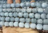 CAQ917 15.5 inches 10*12mm tube aquamarine gemstone beads