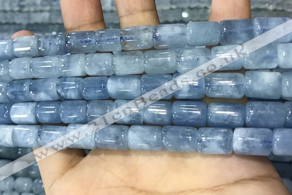 CAQ918 15.5 inches 8*12mm tube aquamarine gemstone beads