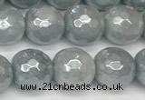 CAQ926 15 inches 8mm faceted round AB-color imitation aquamarine beads