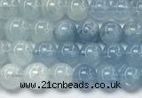 CAQ935 15 inches 6mm round aquamarine gemstone beads