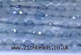 CAQ960 15 inches 2mm faceted round aquamarine beads