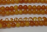 CAR100 15.5 inches 3mm round natural amber beads